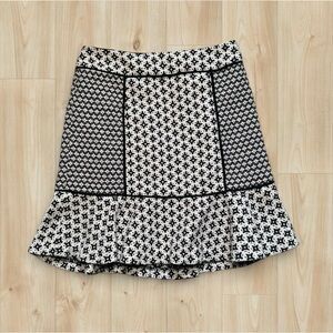 textured knit Black and White skirt by LOFT